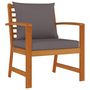 Voir la diapositive 5 : VIDAXL Ensemble a manger de jardin 4 pcs coussins Bois acacia