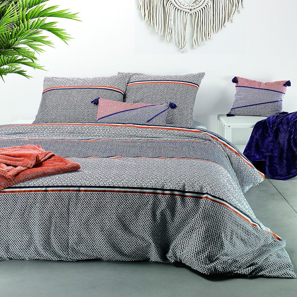 Les Ateliers du Linge Parure housse de couette 100% coton 57fils tilak