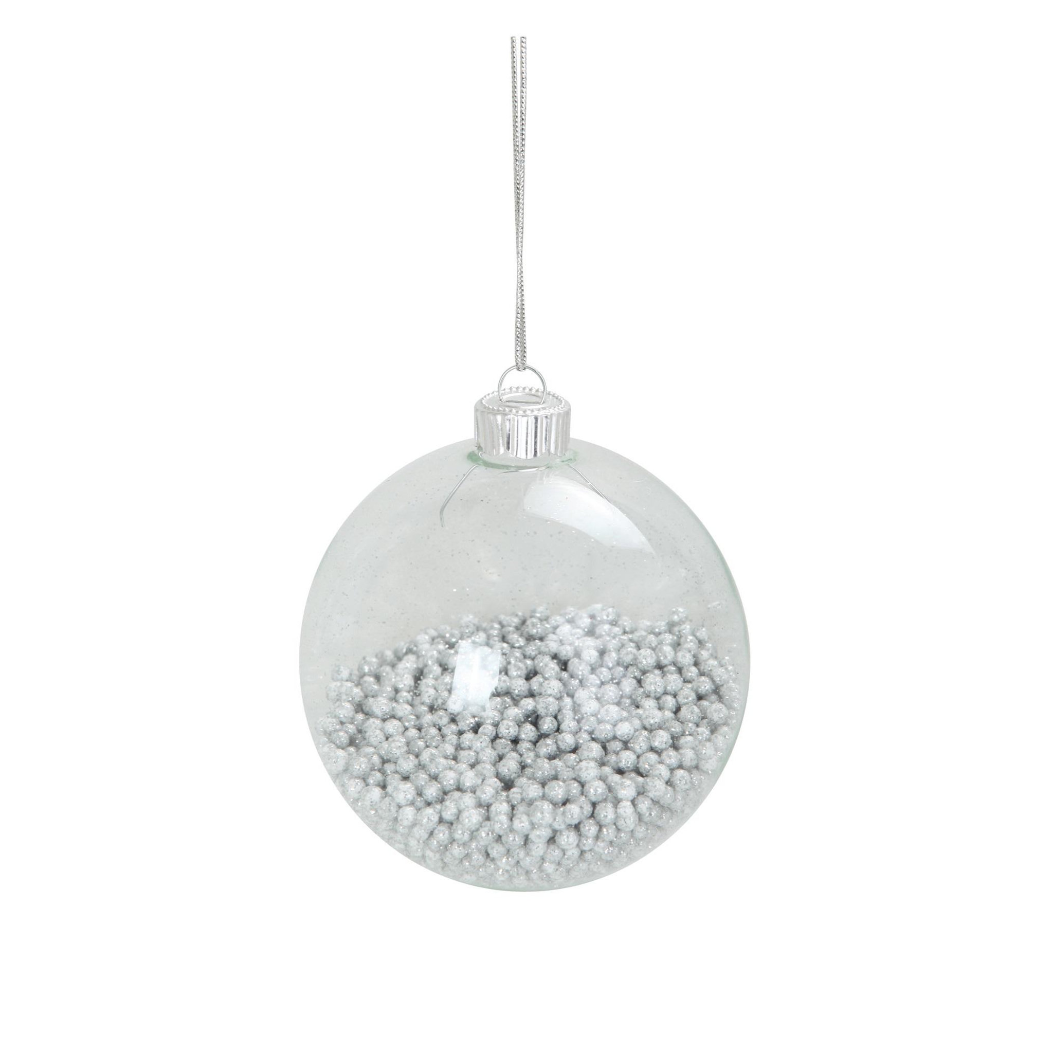 Voir la diapositive 1 : Eden Boule de noël transparente avec billes