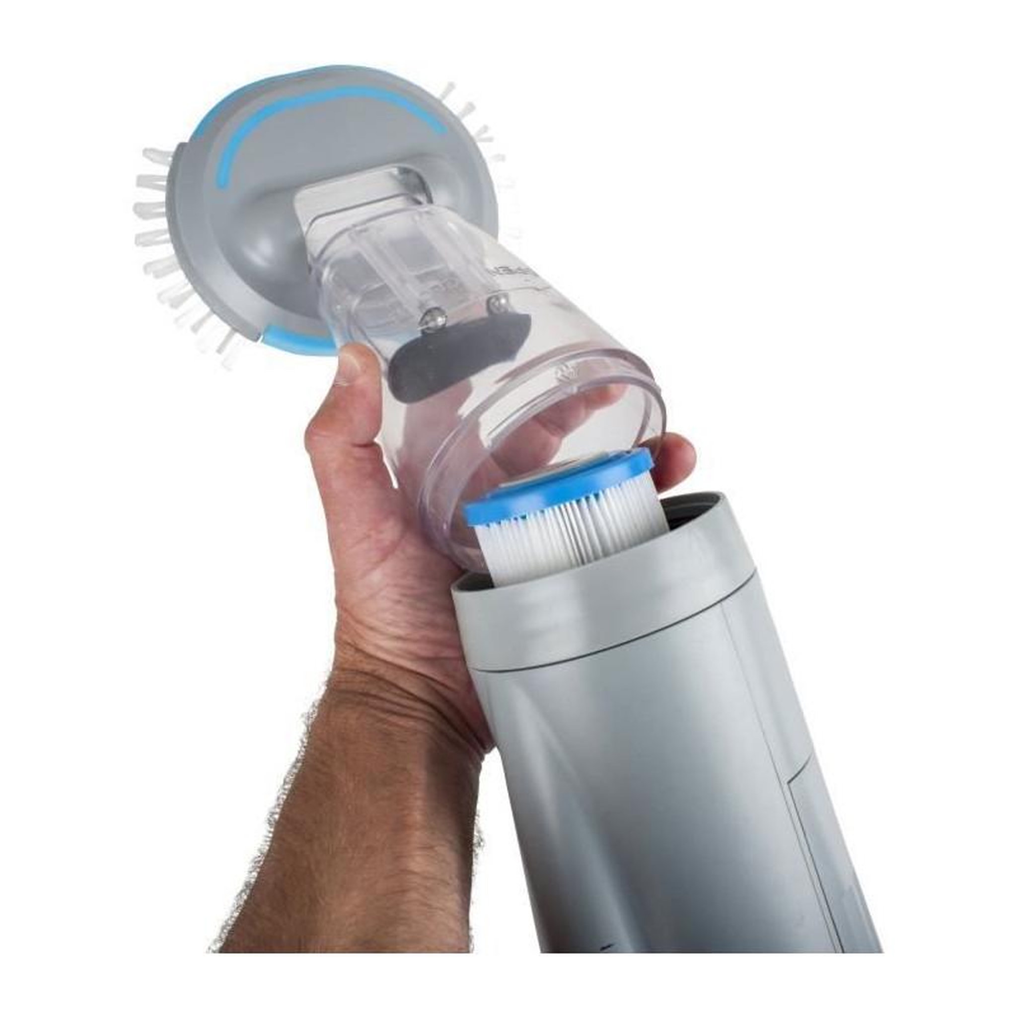 Voir la diapositive 4 : GRE Nettoyeur de fond à batterie pour spas et piscines hors-sol