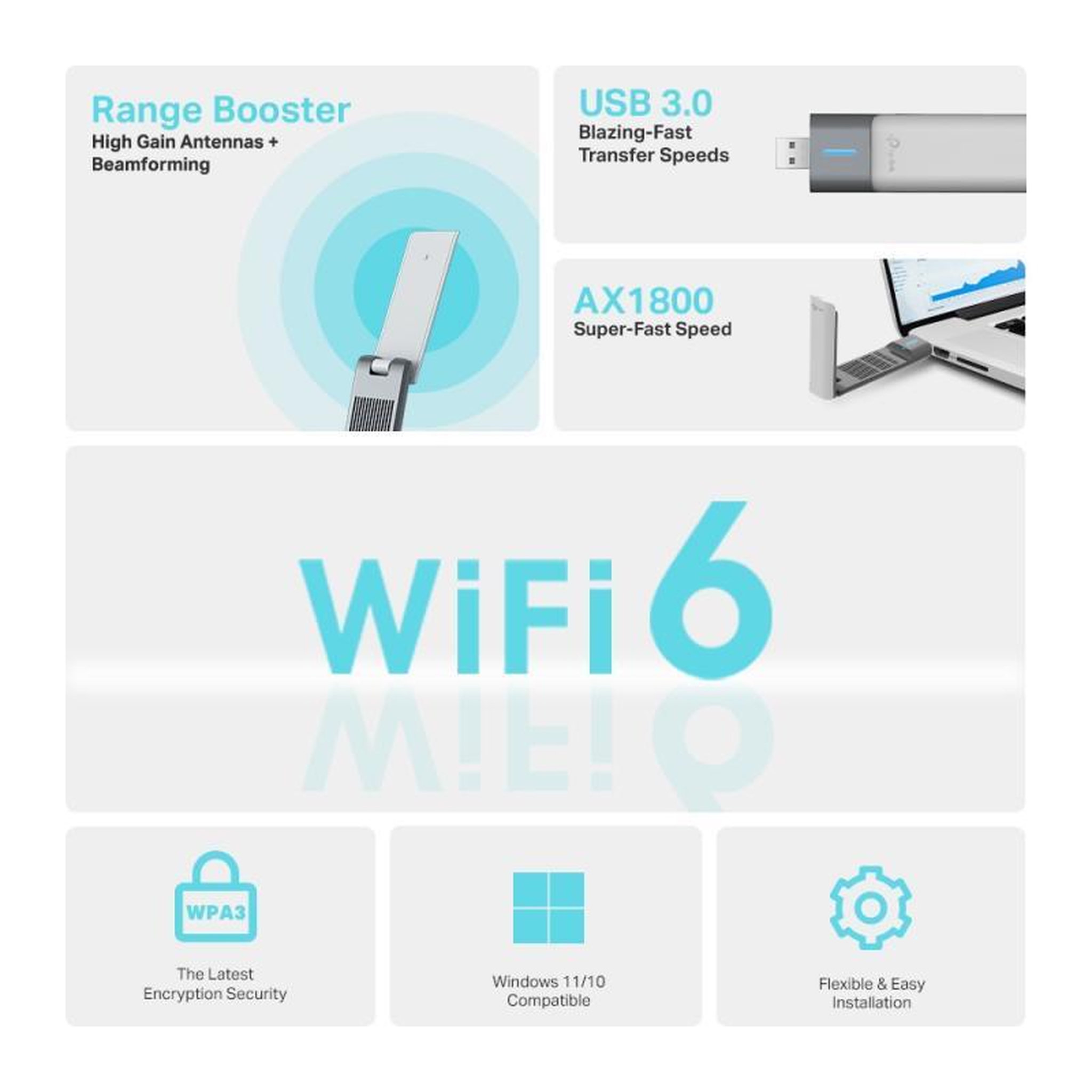 Voir la diapositive 3 : TP-LINK TP-LINK TPLINK WLAN-Stick WLANStick Archer TX20UH (ARCHER TX20UH)