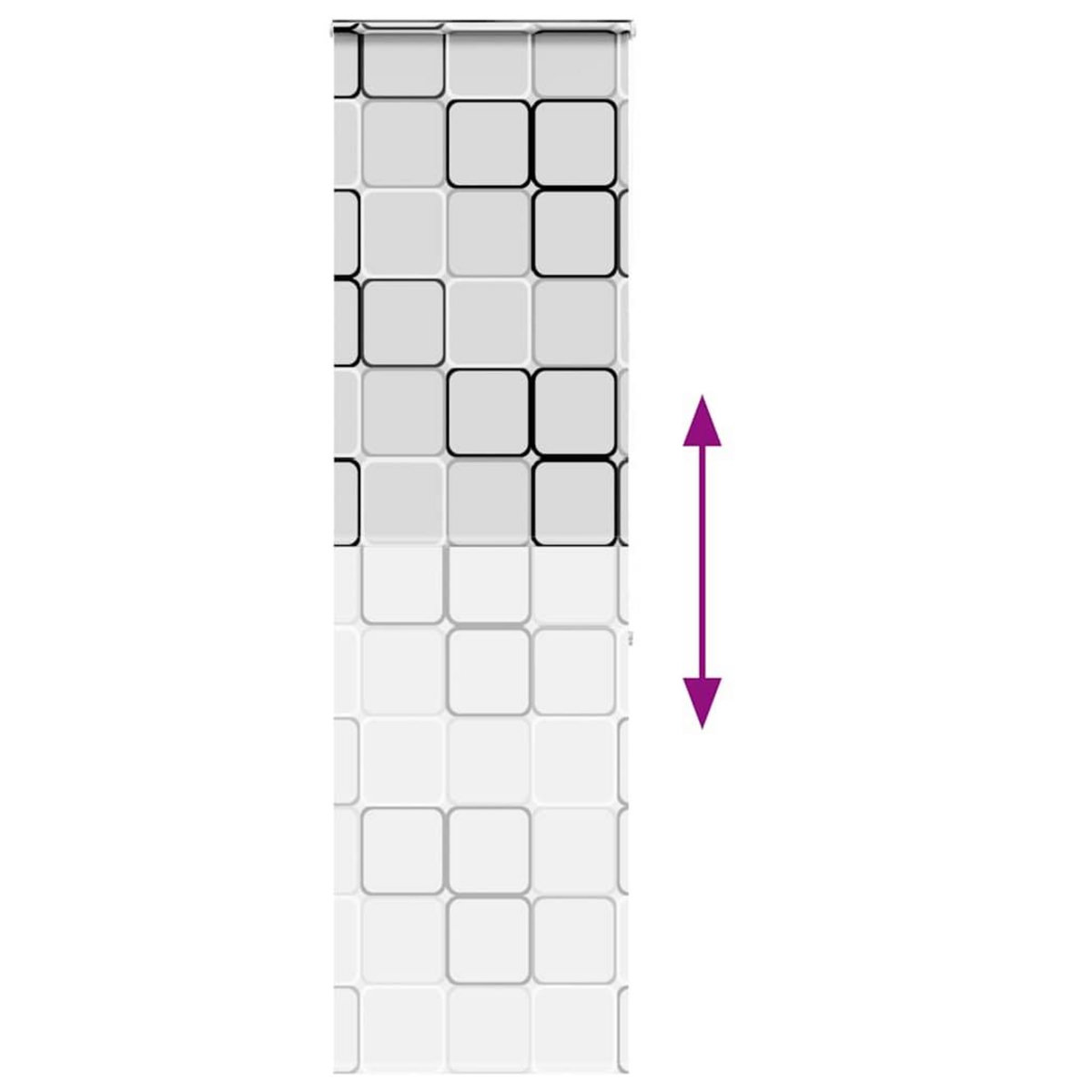 VIDAXL Store enrouleur de douche avec cassette largeur du tissu 66 cm