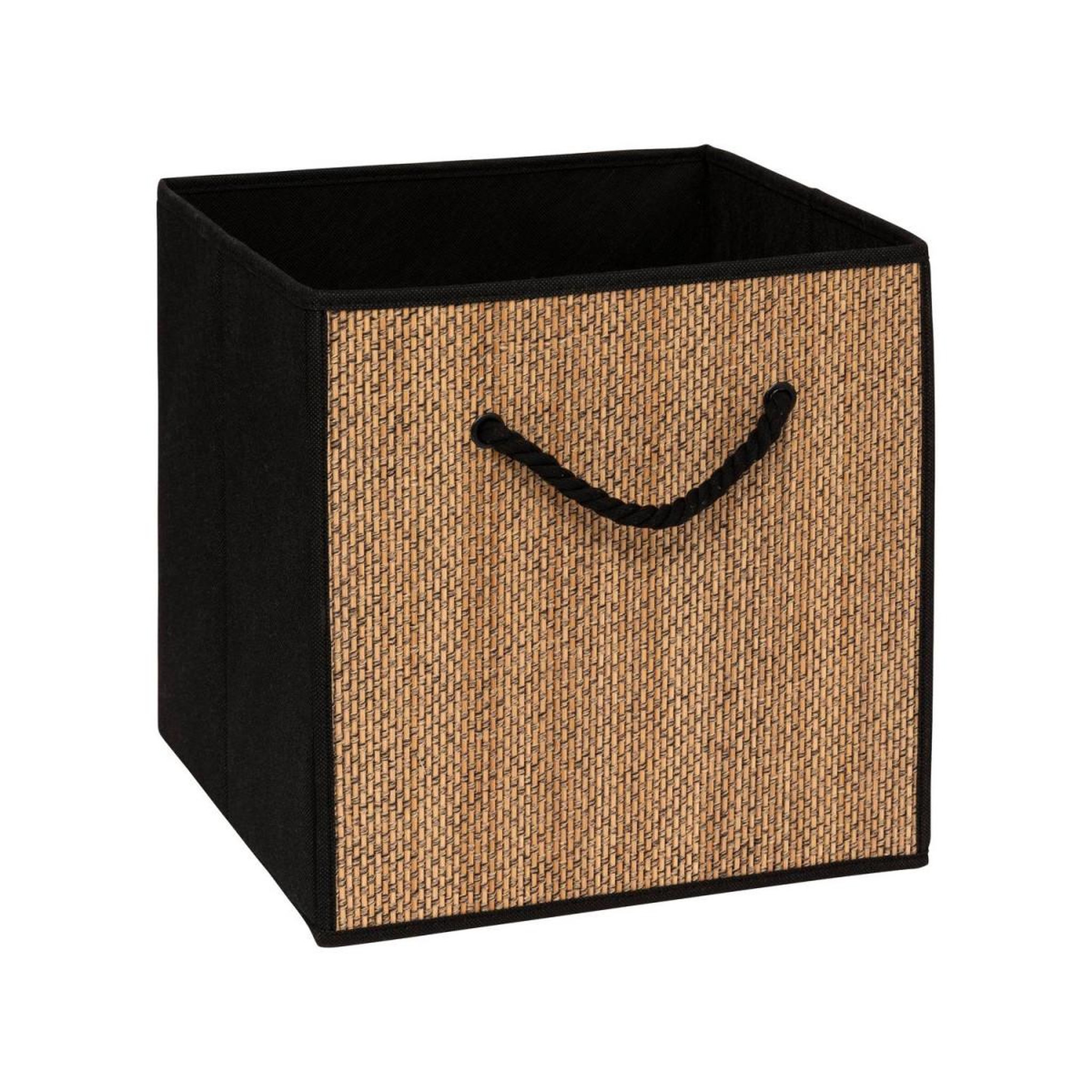 FIVE Boîte de rangement effet rotin  stemy  31cm noir