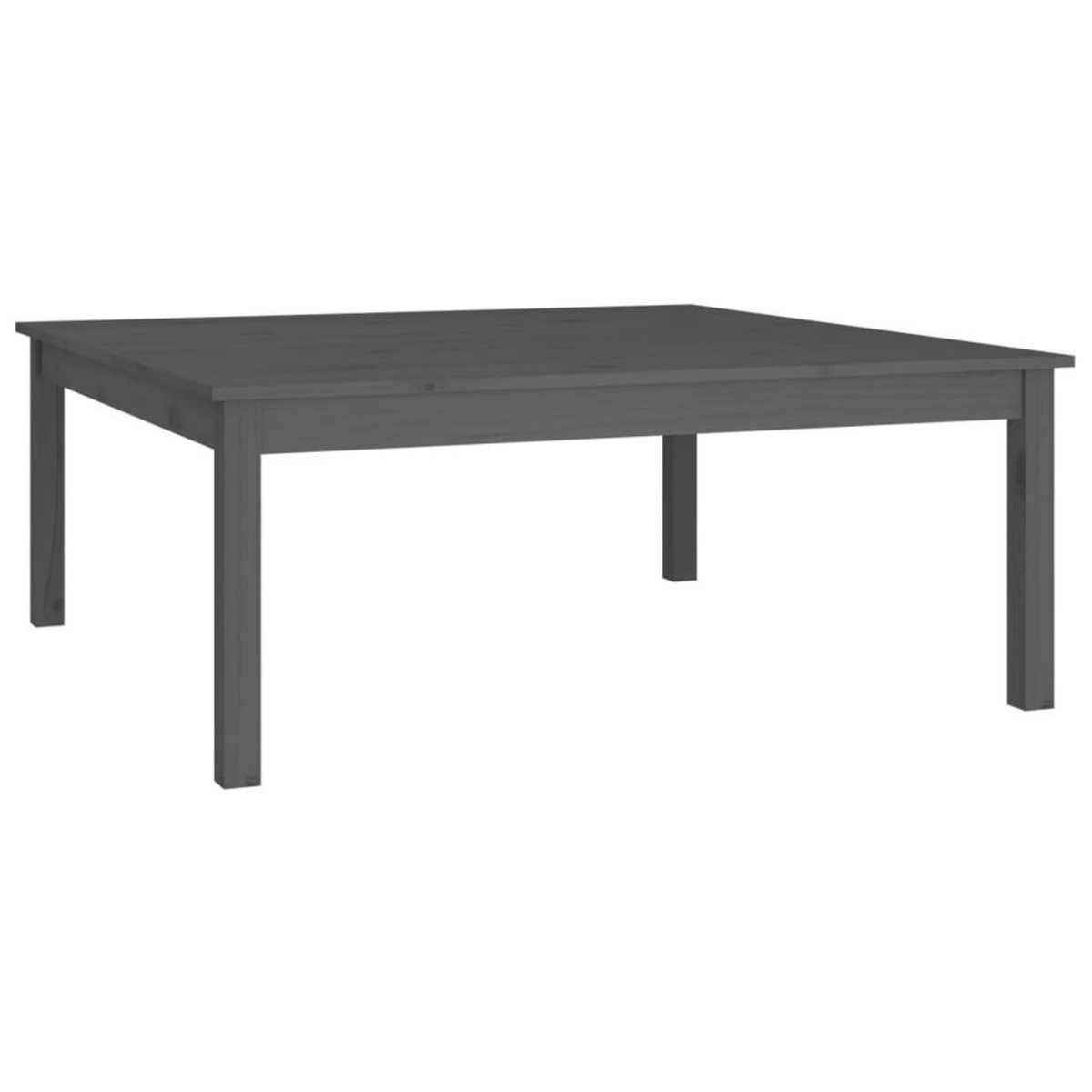 VIDAXL Table basse Gris 100x100x40 cm Bois massif de pin