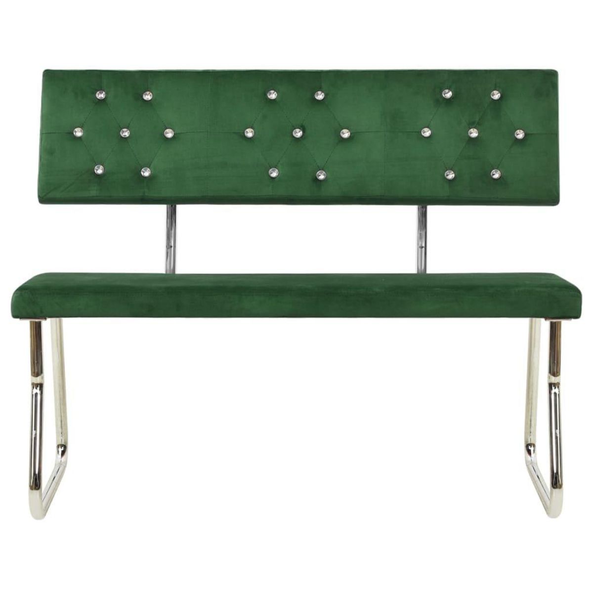 VIDAXL Banc 110 cm Vert fonce Velours