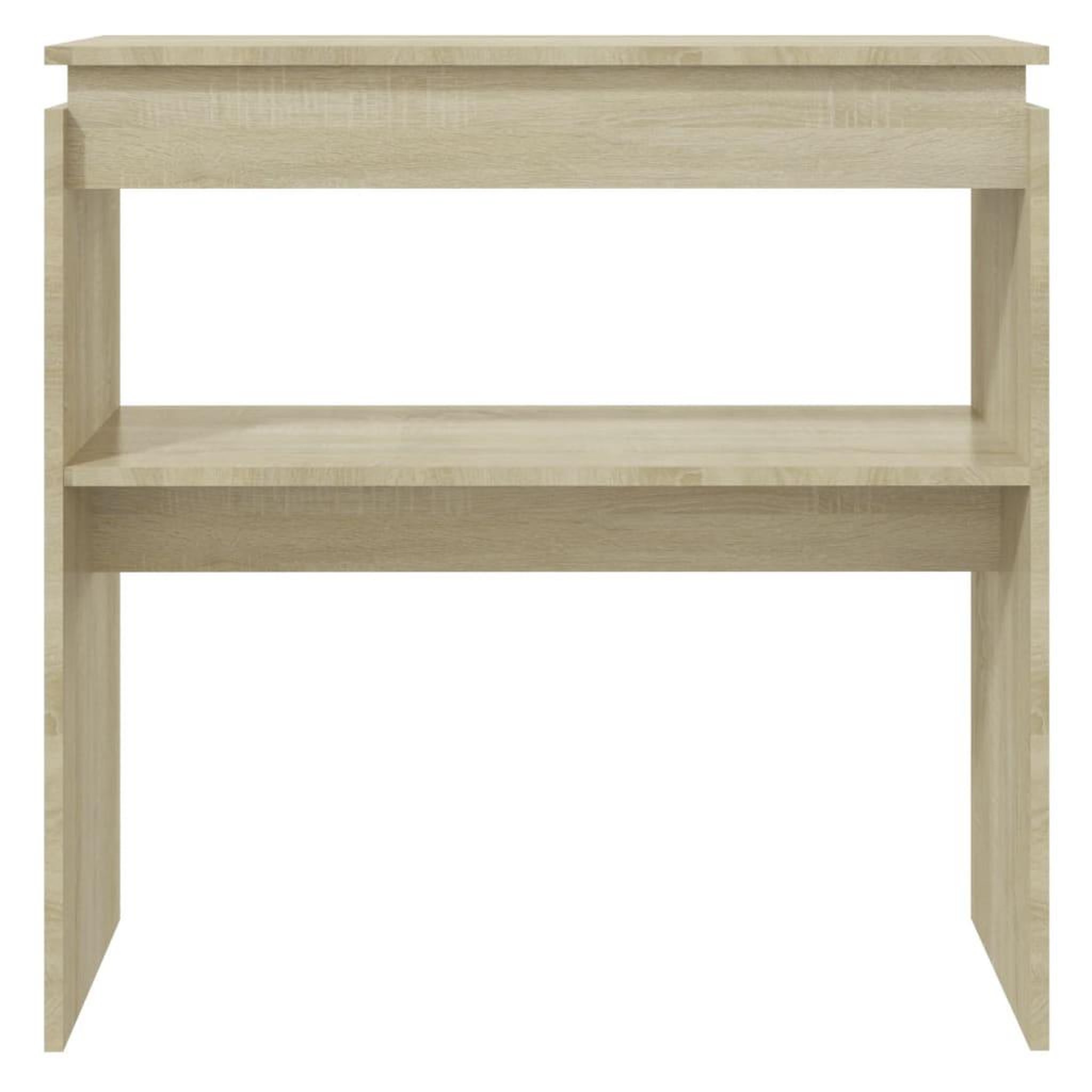 Voir la diapositive 4 : VIDAXL Table console chene sonoma 80x30x80 cm bois d'ingenierie