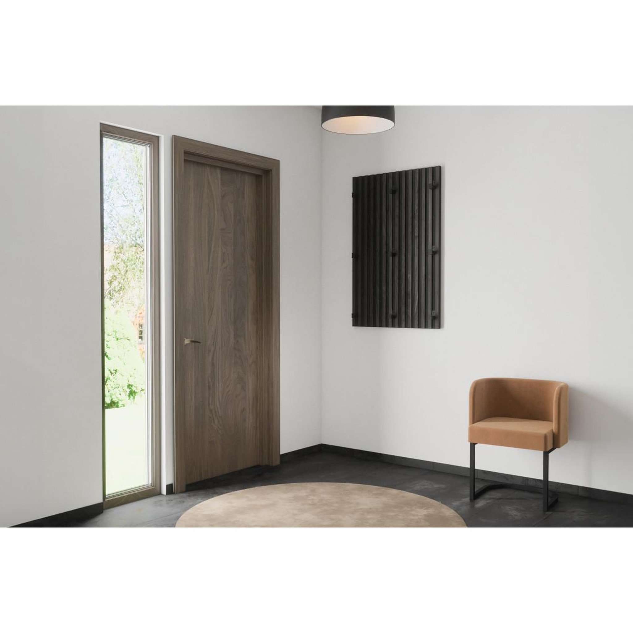 Voir la diapositive 4 : Paris Prix Panneau mural nervuré  nimes  114cm marron foncé