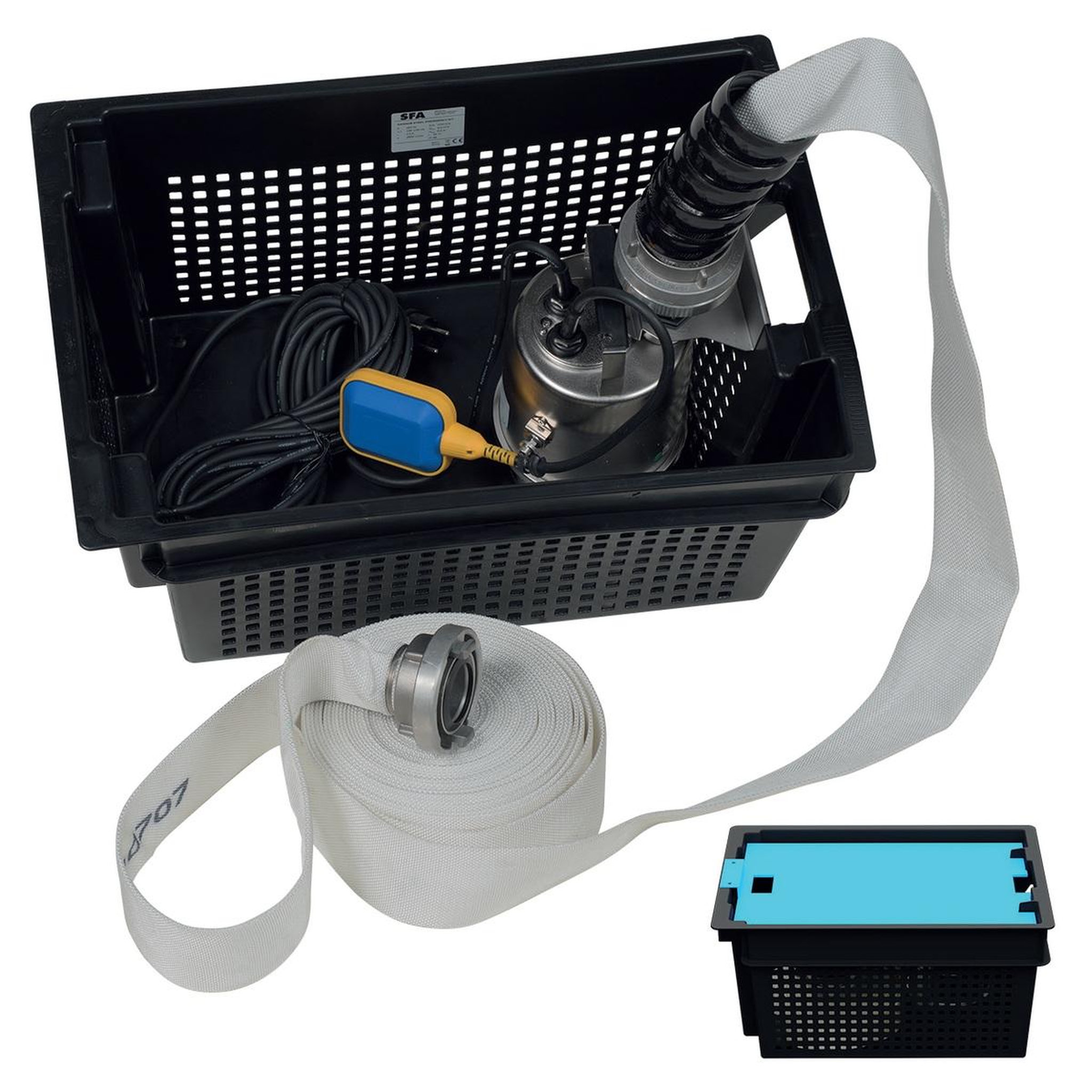 Voir la diapositive 2 : SFA Pompe vide-cave 450w avec kit inondation - SANISUBSTEEL101