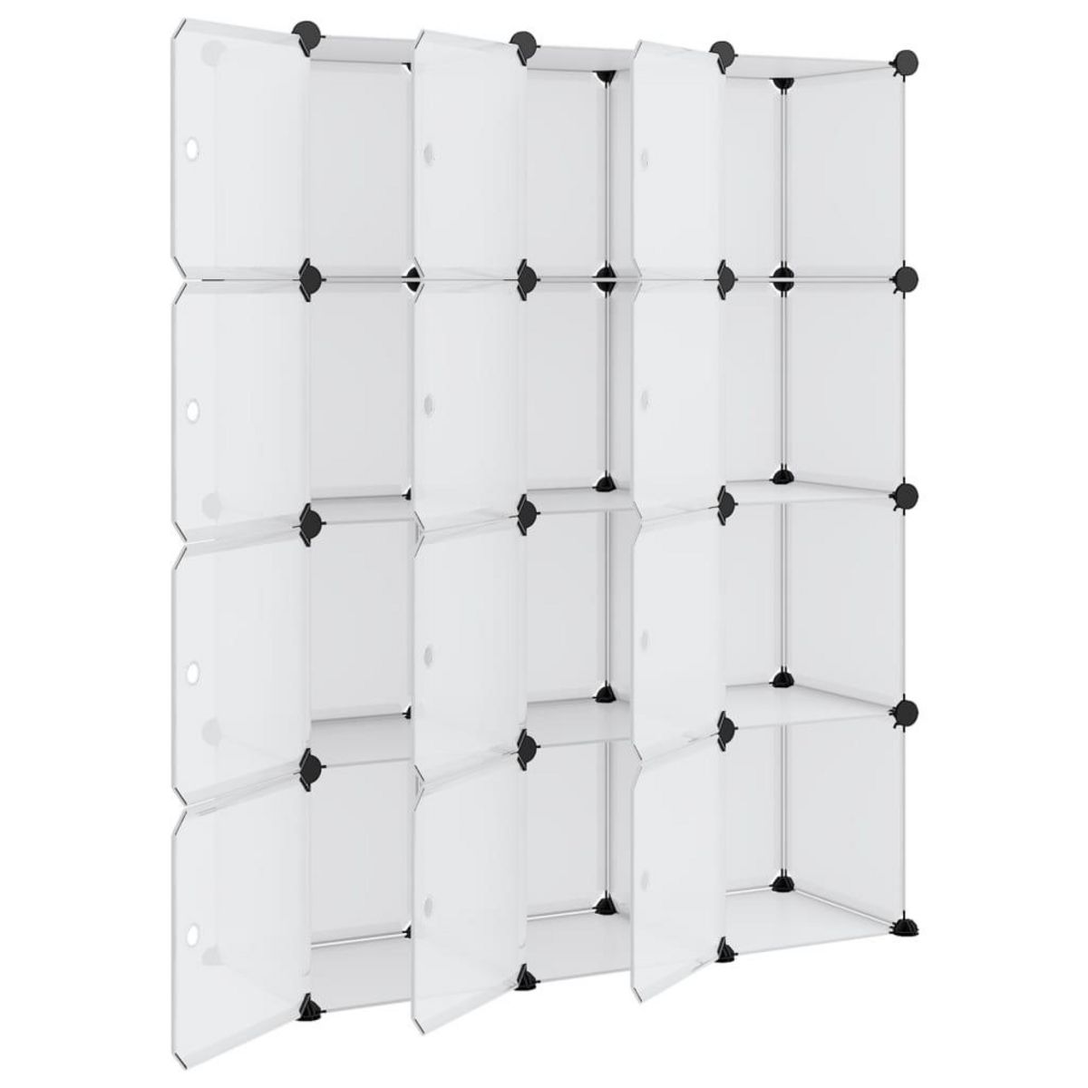 VIDAXL Cubes de rangement 12 pcs avec portes Transparent PP