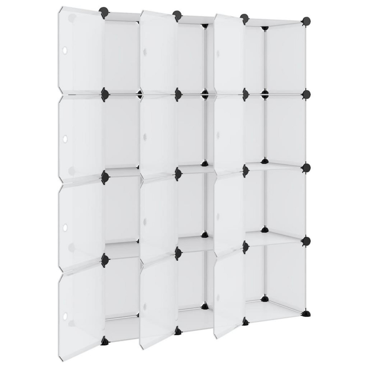 VIDAXL Cubes de rangement 12 pcs avec portes Transparent PP