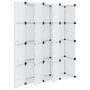 Voir la diapositive 4 : VIDAXL Cubes de rangement 12 pcs avec portes Transparent PP