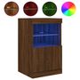 Voir la diapositive 2 : VIDAXL Buffet avec lumieres LED chene marron 41x37x67 cm