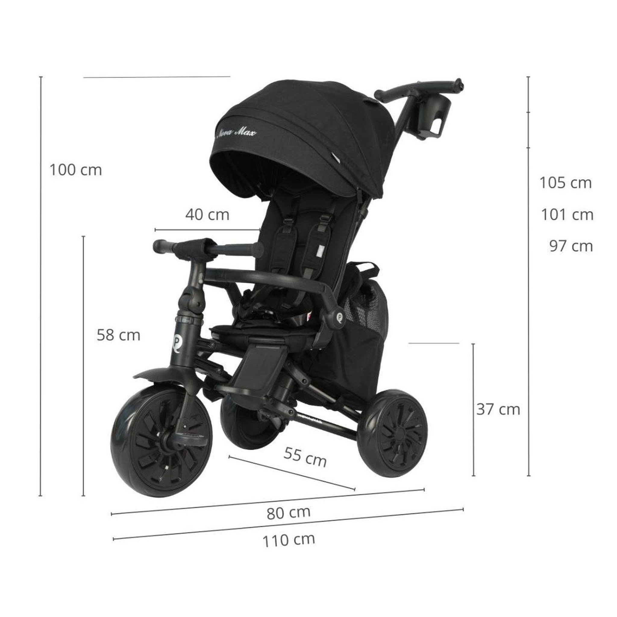 Voir la diapositive 4 : QPLAY Tricycle  nova max noir