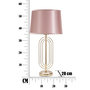 Voir la diapositive 6 : Paris Prix Lampe à Poser Design en Métal  Krista  55cm Rose & Or
