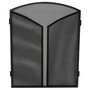 Perel Perel Ecran de cheminee 94,5x60 cm Noir