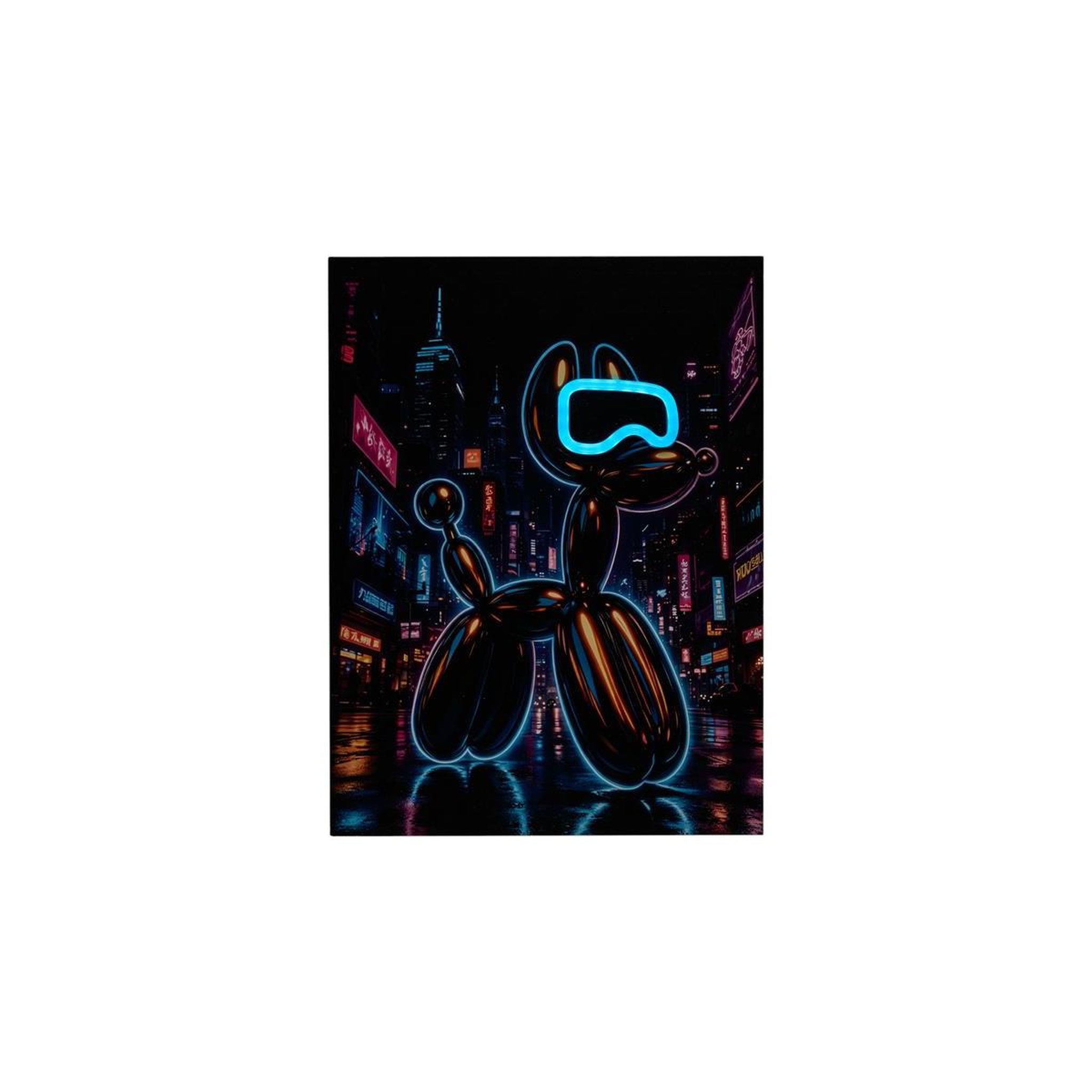 Voir la diapositive 2 : The Home Deco Factory Tableau led  ballon dog  30x40cm multicolore
