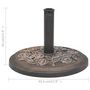 Voir la diapositive 6 : VIDAXL Socle de parasol Resine Rond Bronze 9 kg