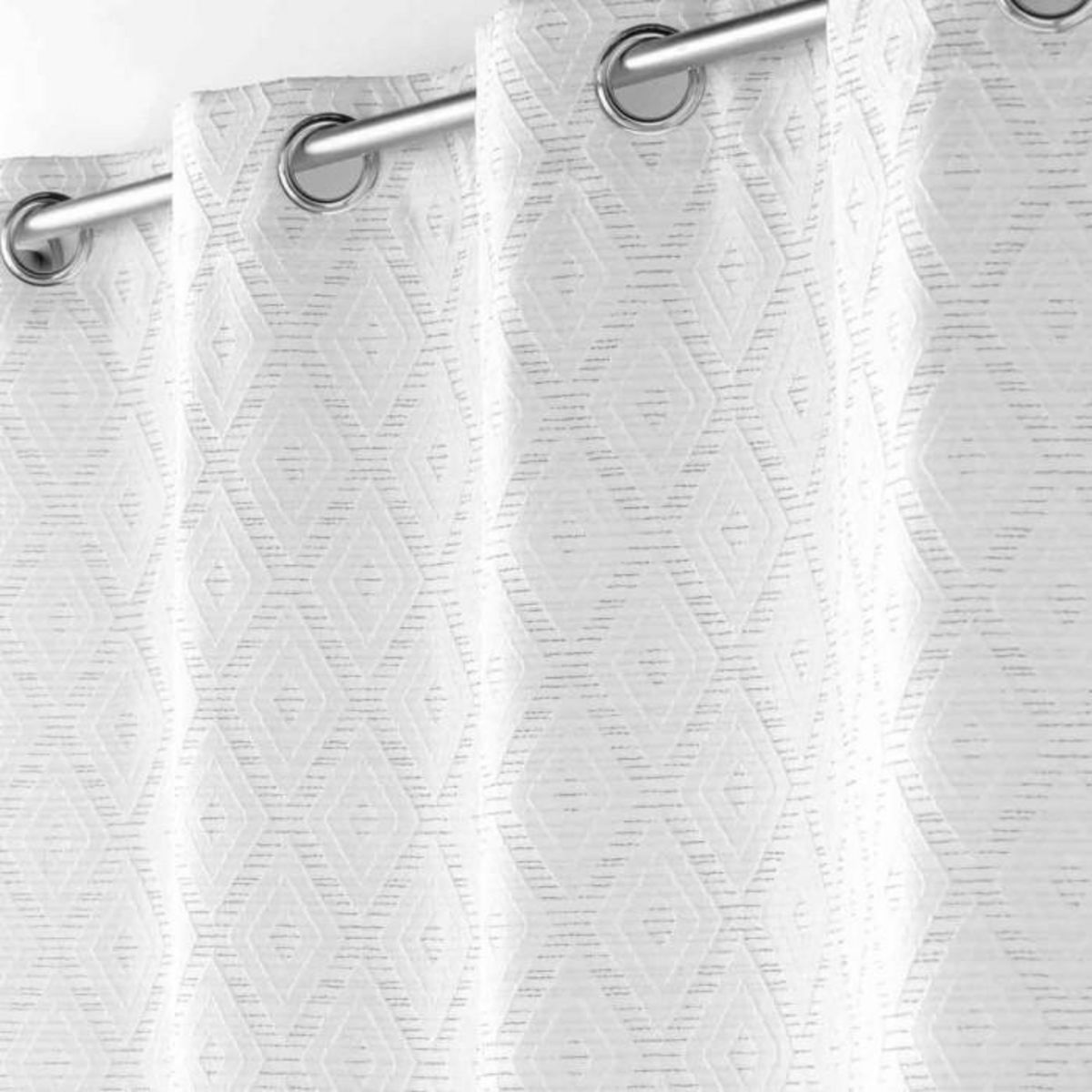 Paris Prix Rideau à Œillets Jacquard  Balista  140x260cm Gris