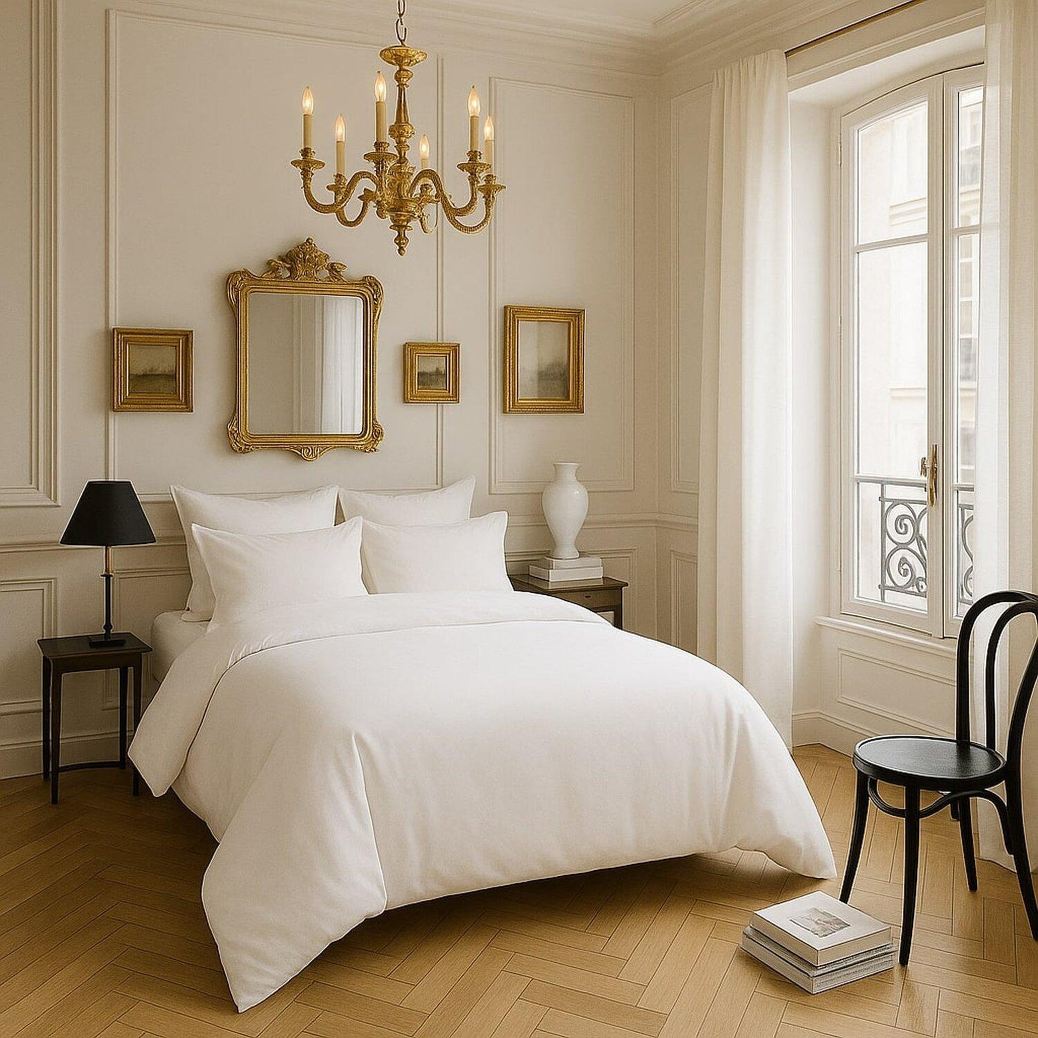 Voir la diapositive 4 : BATON ROUGE Housse de couette 100% satin de coton 105 fils uni