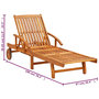 Voir la diapositive 6 : VIDAXL Chaises longues 2 pcs avec coussins Bois d'acacia solide