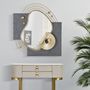 Voir la diapositive 5 : Paris Prix Miroir Mural Design  Art  80cm Gris & Or