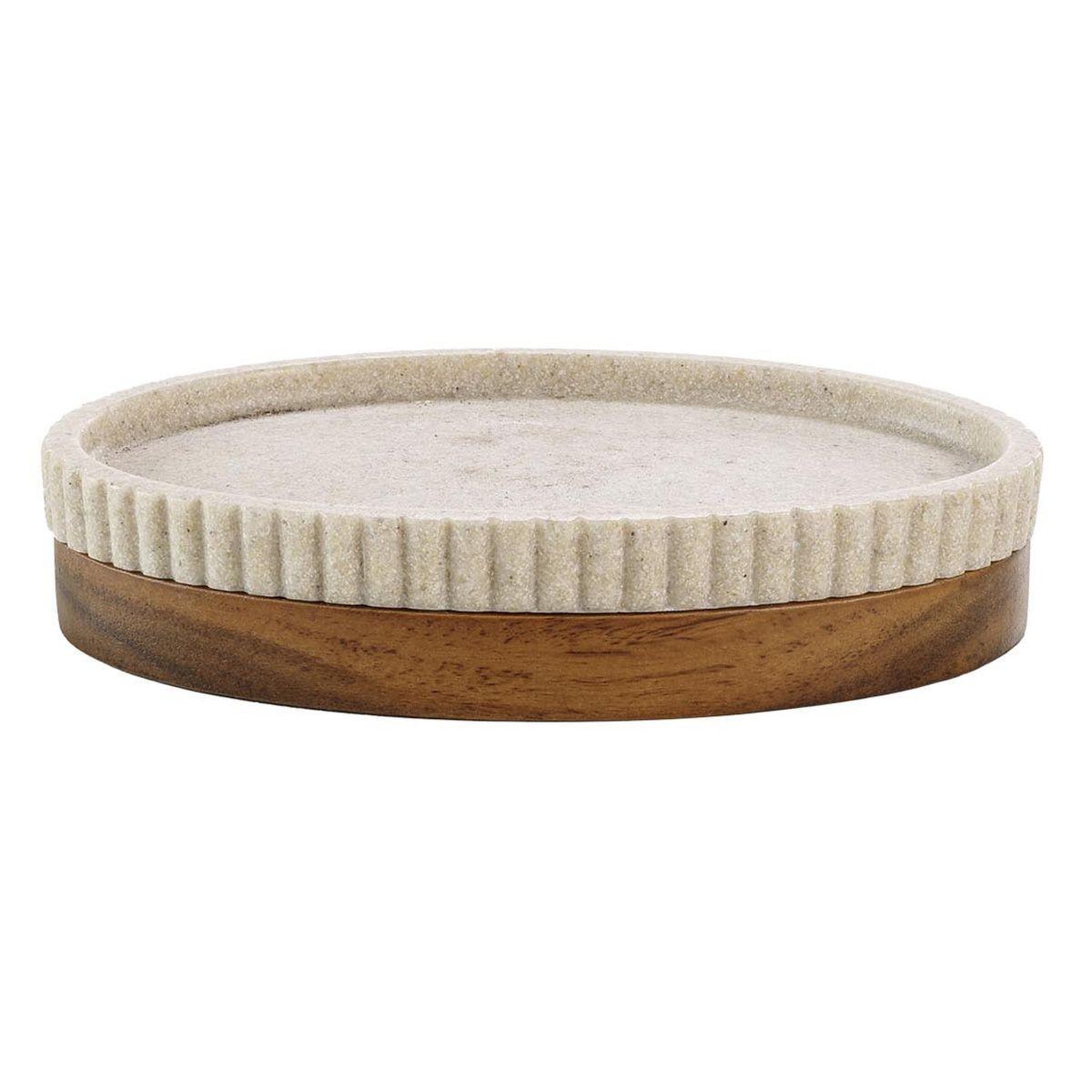 Douceur d'Intérieur Porte savon design  niagara  14cm naturel