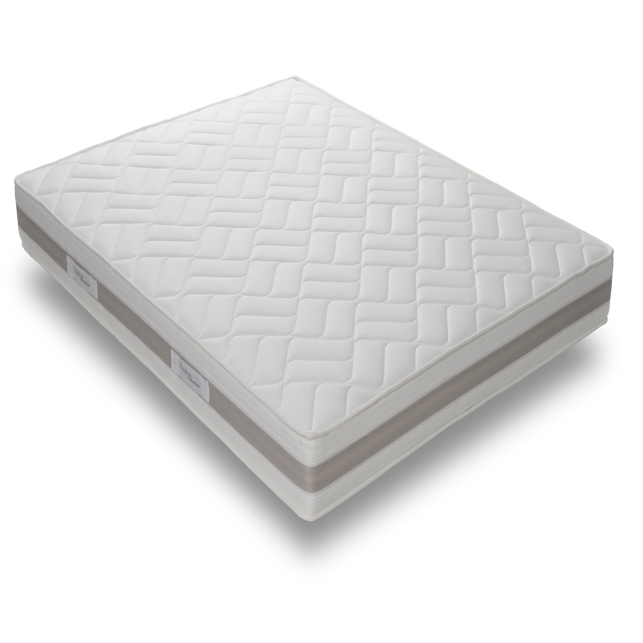Voir la diapositive 2 : PRESTIGE Collection Ensemble matelas ressorts MORPHEE + sommier déco gris 160x200 cm 