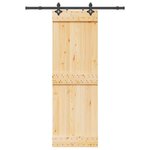 VIDAXL Porte coulissante et kit de quincaillerie 70x210 cm pin massif