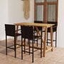 Voir la diapositive 1 : VIDAXL Ensemble de bar de jardin 5 pcs Marron
