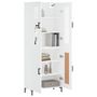 Voir la diapositive 3 : VIDAXL Buffet haut Blanc 69,5x34x180 cm Bois d'ingenierie