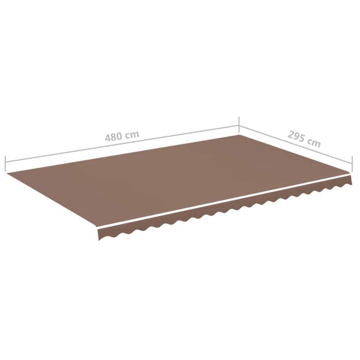 VIDAXL Tissu de remplacement pour auvent Marron 5x3 m