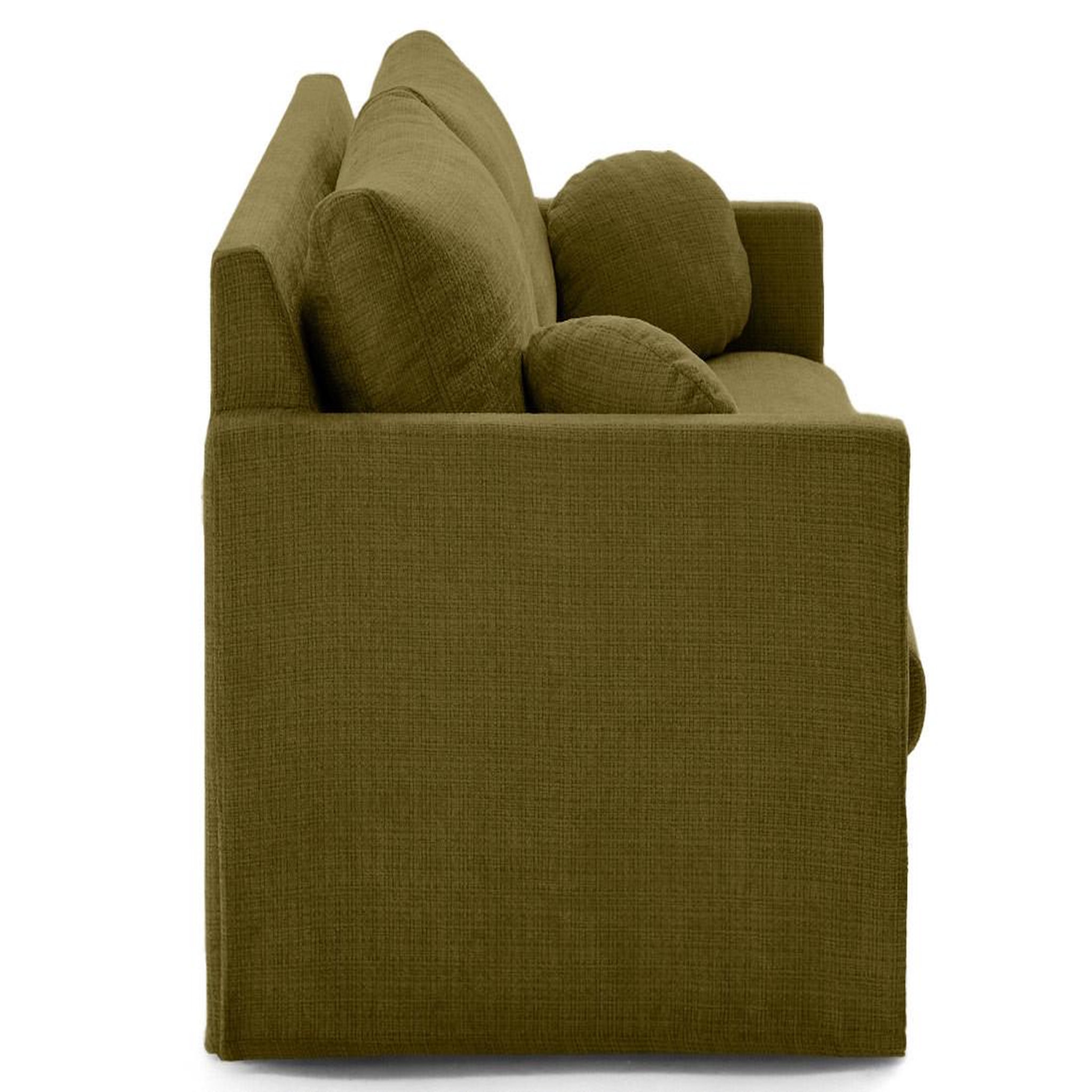 Voir la diapositive 6 : LISA DESIGN Serena - canapé droit déhoussable 3 places en velours texturé