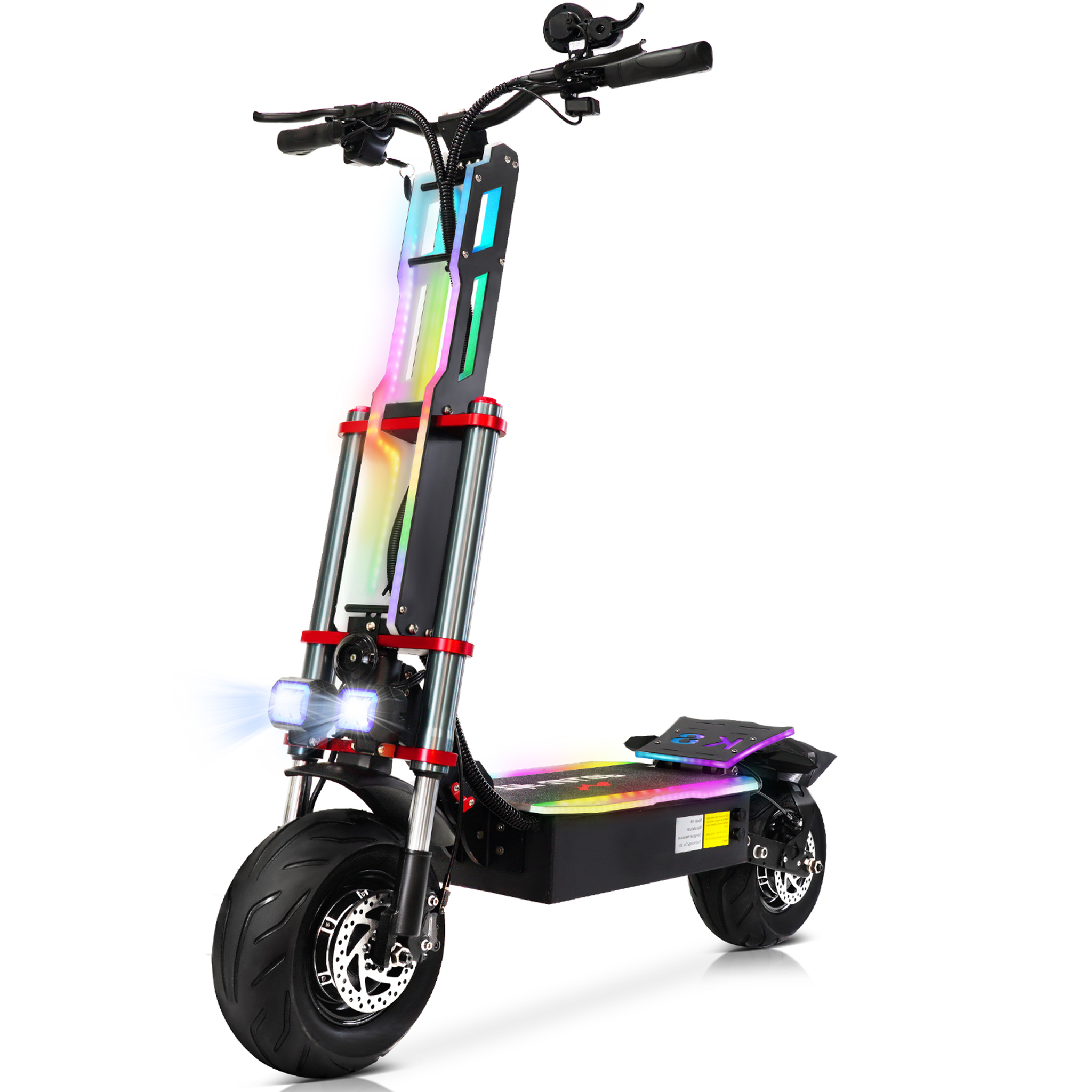 Voir la diapositive 6 : TIFGALOP Trottinette électrique TIFGALOP K8, double moteur, 6000 W, 60 V, 36 Ah, double suspension, charge maximale 250 kg
