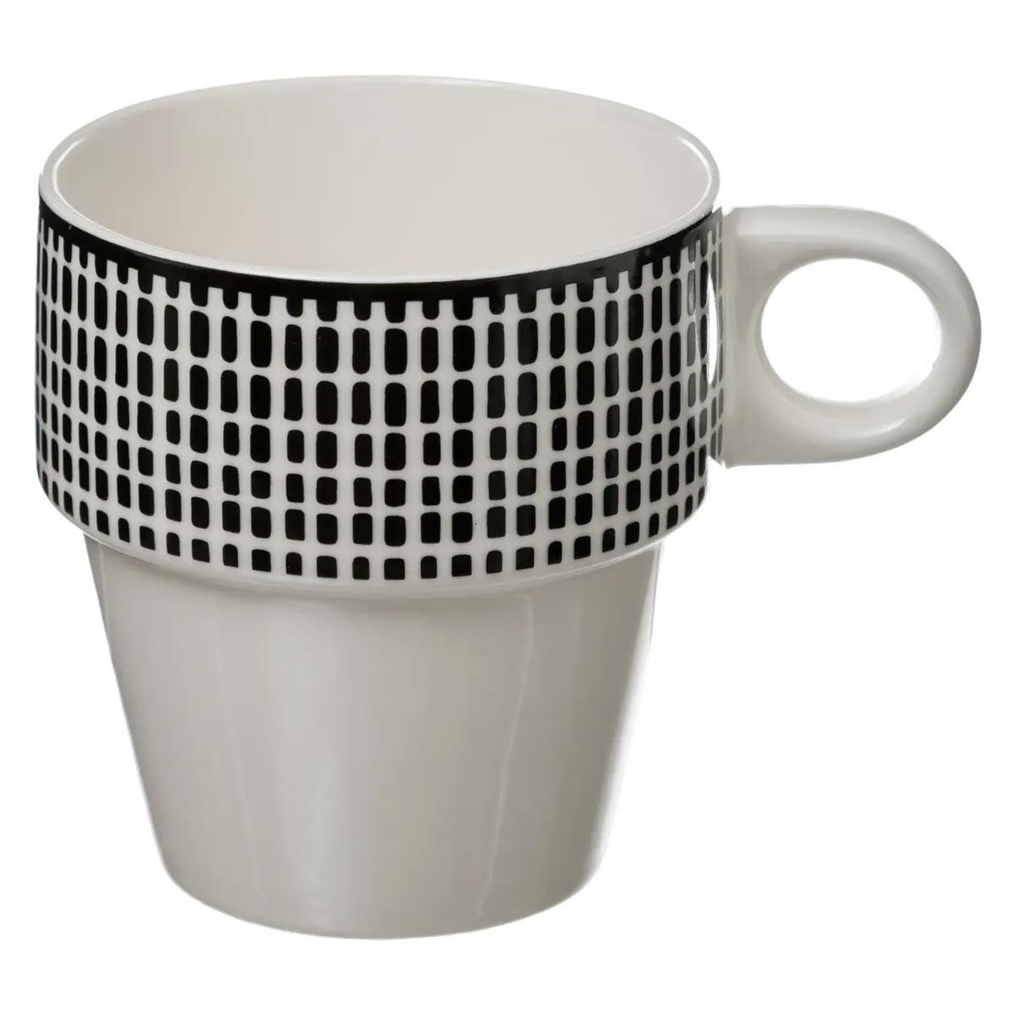 Voir la diapositive 2 : SECRET DE GOURMET Lot de 4 mugs sur rack  bohemia  26cl blanc