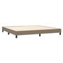 Voir la diapositive 4 : VIDAXL Sommier a lattes de lit avec matelas Taupe 200x200 cm Tissu
