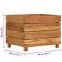 Voir la diapositive 6 : VIDAXL Lit sureleve 50x40x38 cm bois de teck recycle et acier