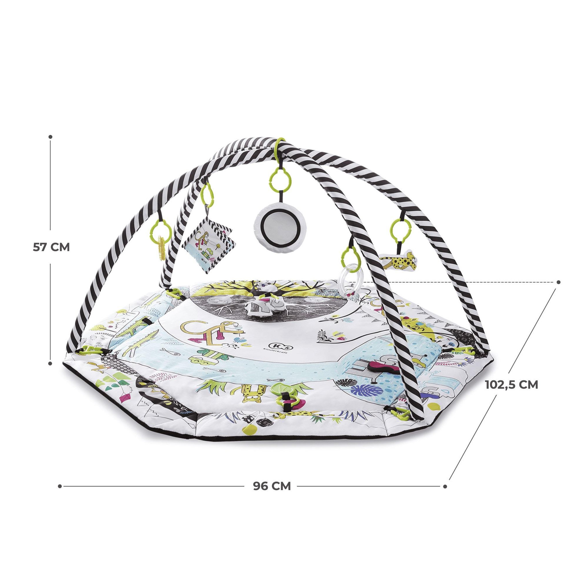 Voir la diapositive 6 : KINDERKRAFT Tapis d'éveil 2 en 1 - tapis sensoriel pour bébé