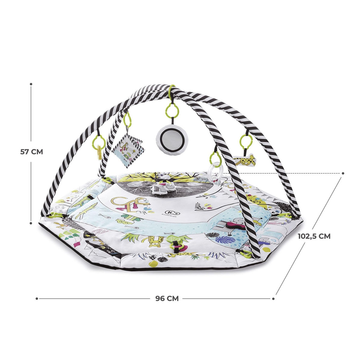 KINDERKRAFT Tapis d'éveil 2 en 1 - tapis sensoriel pour bébé