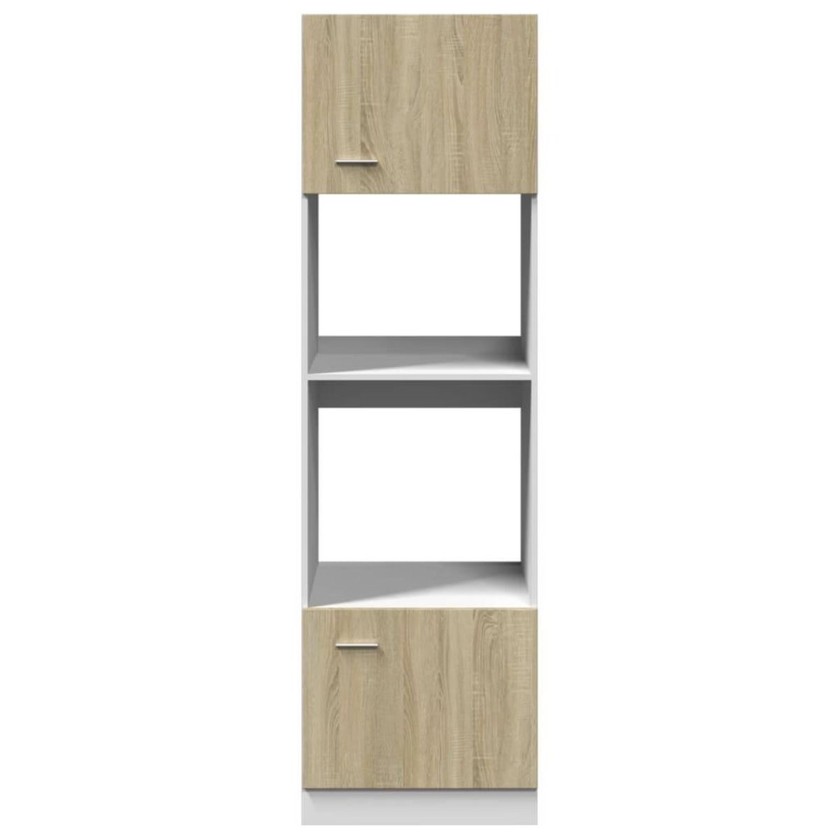 VIDAXL Armoire a micro-ondes Chene sonoma 60x57x207 cm Agglomere
