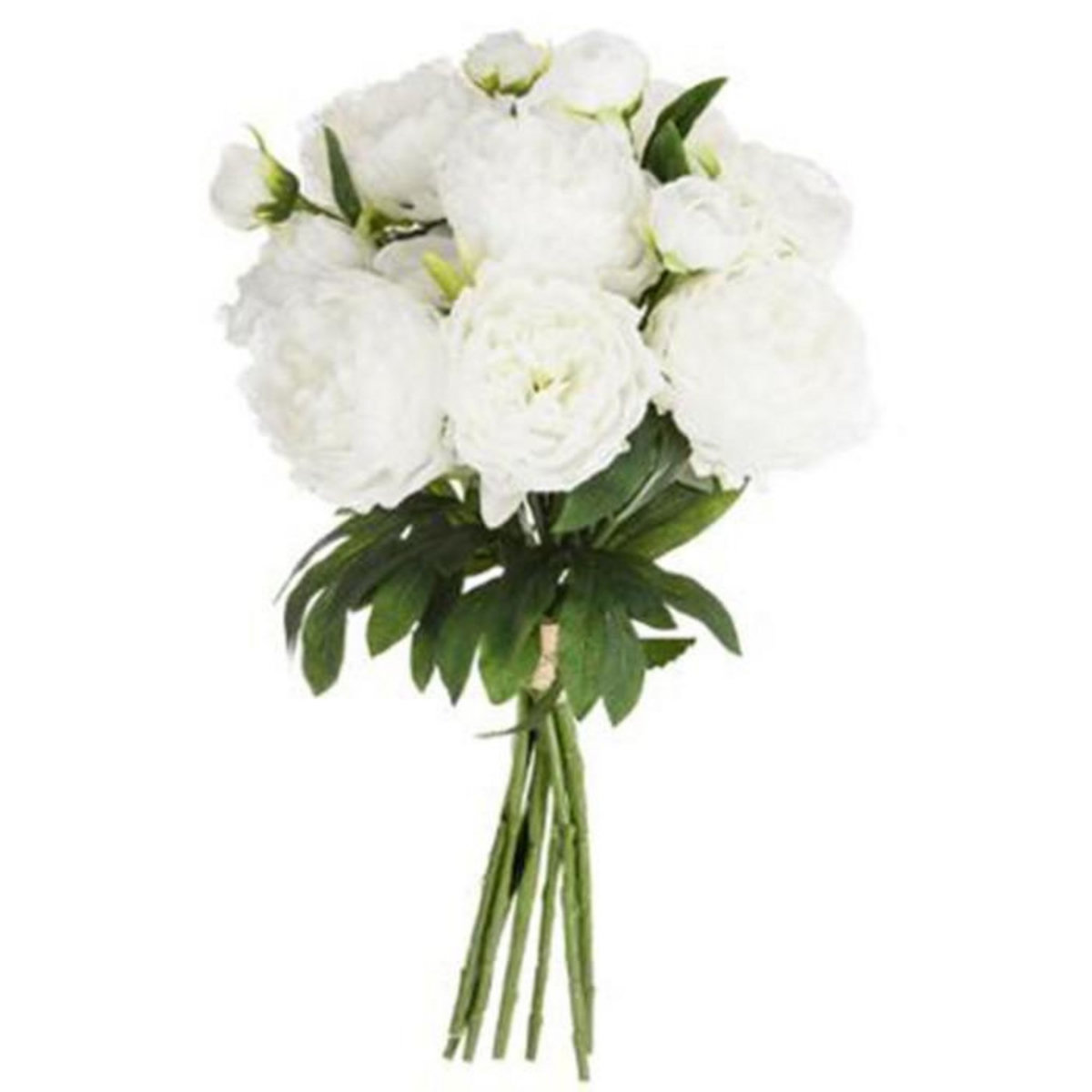 ATMOSPHERA Bouquet de Fleurs  13 Pivoines  50cm Blanc