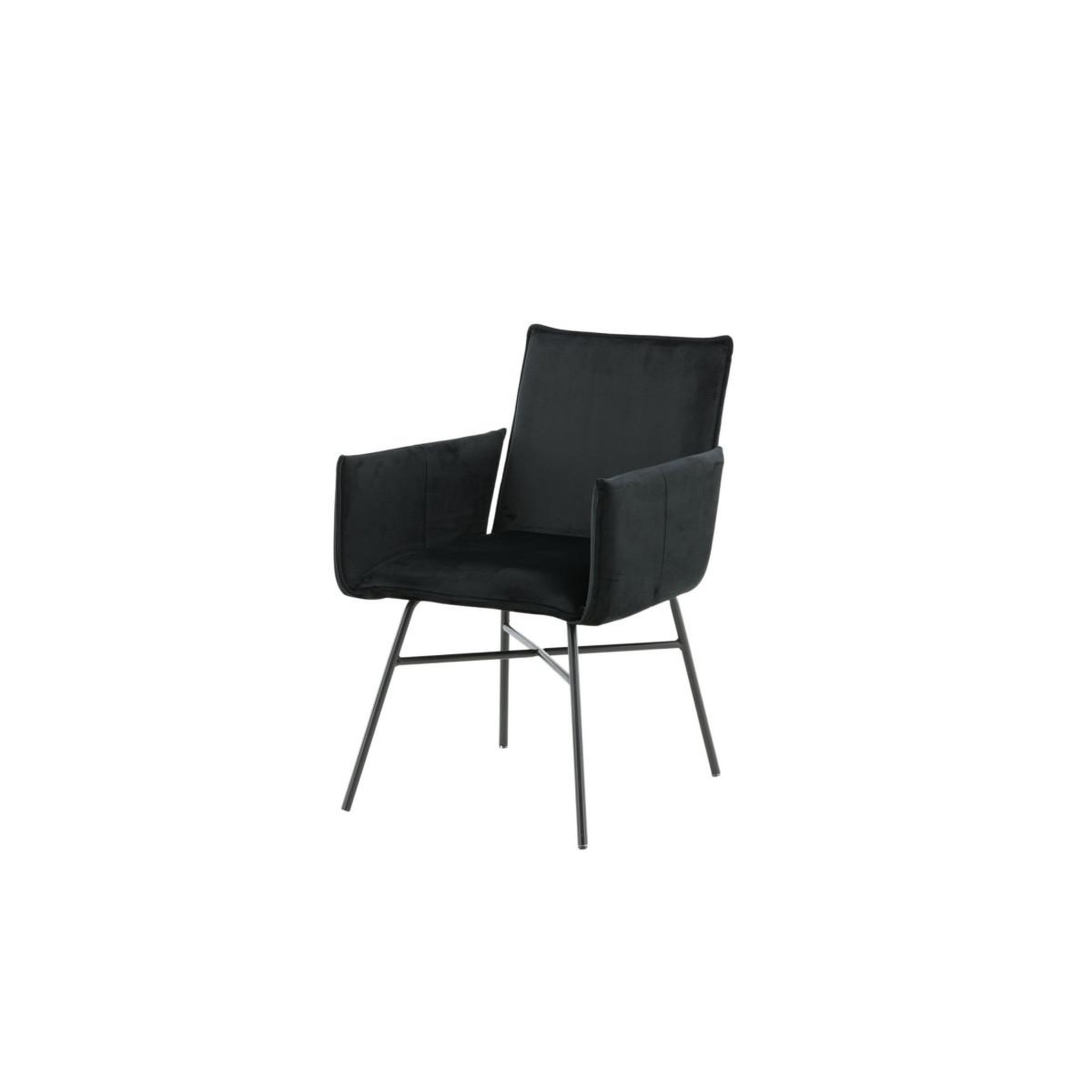 Voir la diapositive 6 : Paris Prix Chaise design en velours  petra  87cm noir