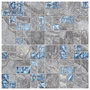 Voir la diapositive 4 : VIDAXL Carreaux mosaïque 11 pcs Gris et bleu 30x30 cm Verre