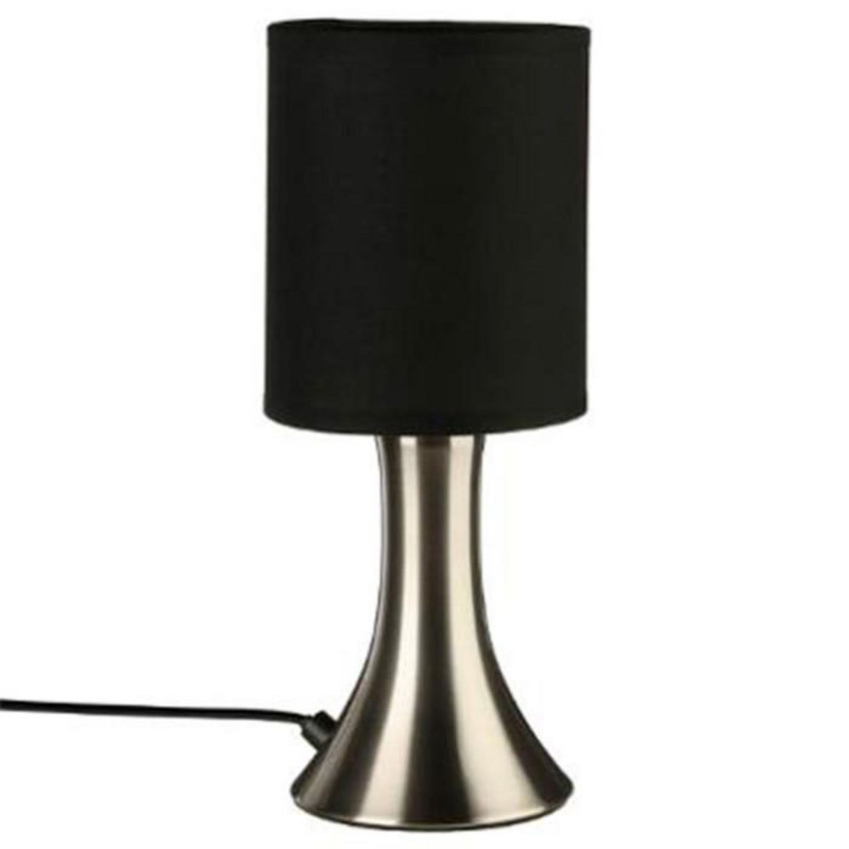 ATMOSPHERA Lampe Tactile  Touch  Métal 28cm Noir & Argent