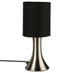 ATMOSPHERA Lampe Tactile  Touch  Métal 28cm Noir & Argent