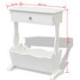 Voir la diapositive 6 : VIDAXL Porte-revues Melrose Blanc
