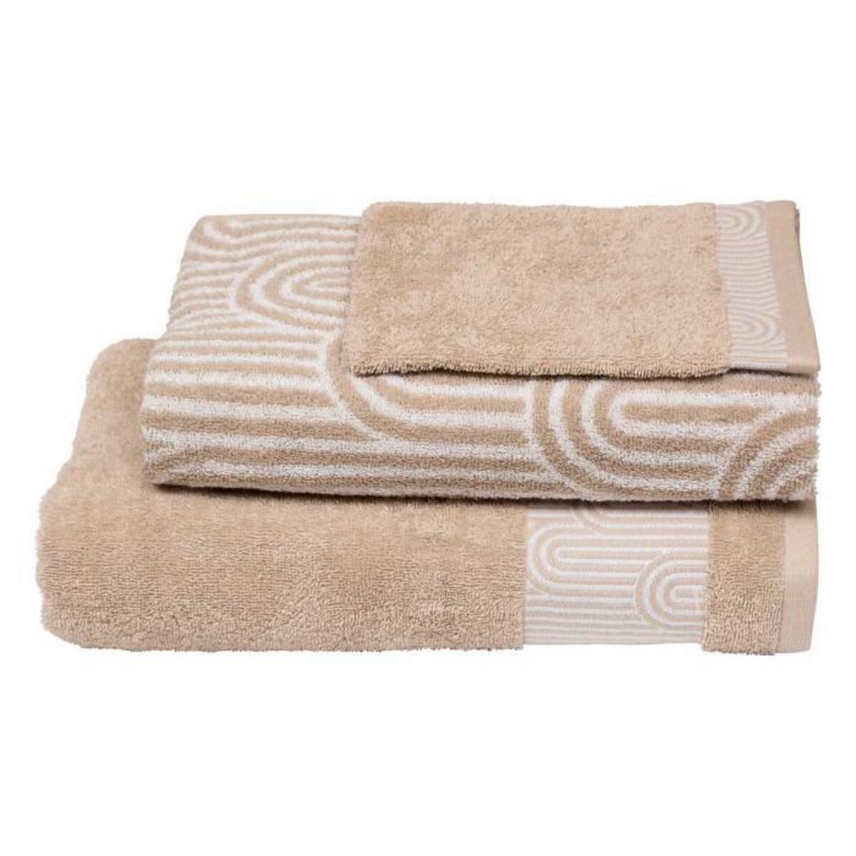 ATMOSPHERA Ensemble de Bain 3 Pièces  Arki  140cm Beige Lin