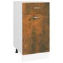Voir la diapositive 2 : VIDAXL Armoire de plancher a tiroir Chene fume 40x46x81,5 cm Bois