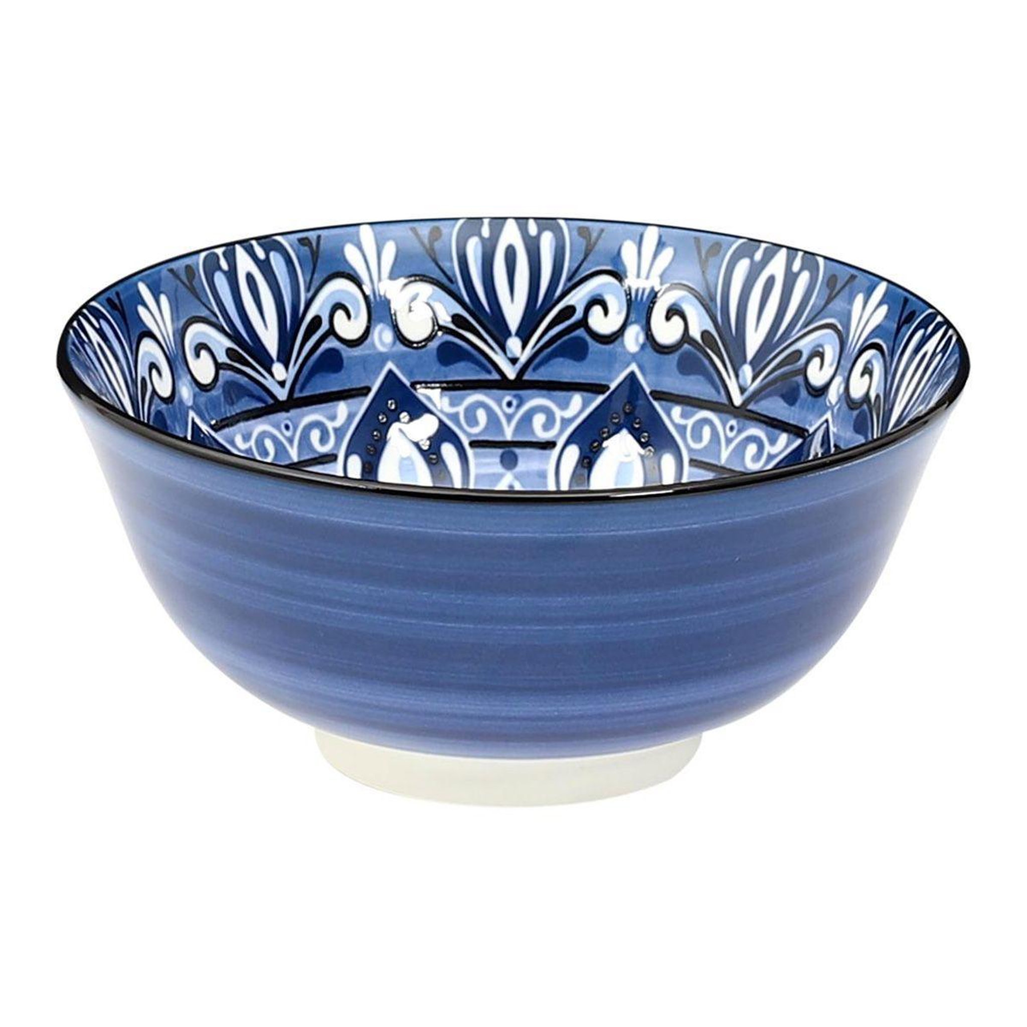 Voir la diapositive 2 : The Home Deco Factory Lot de 6 bols en porcelaine  jaipur  57cl bleu