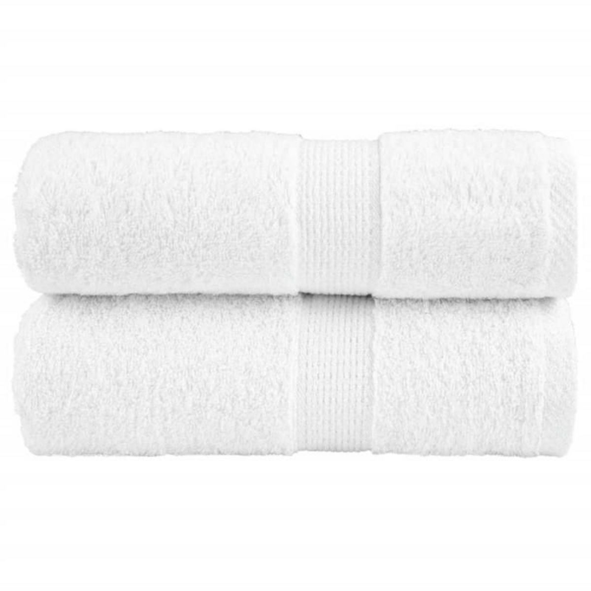 VIDAXL Serviettes de visage de qualité supérieure SOLUND 2 pcs blanc