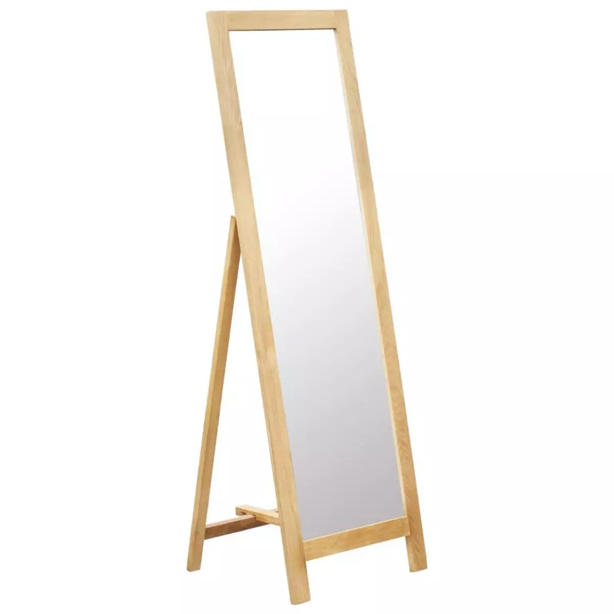 VIDAXL Miroir sur pied 48x46,5x150 cm Bois de chene solide